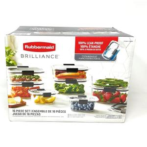 Rubbermaid Brilliance Food Storage Containers with Lids - 16 Piece Set