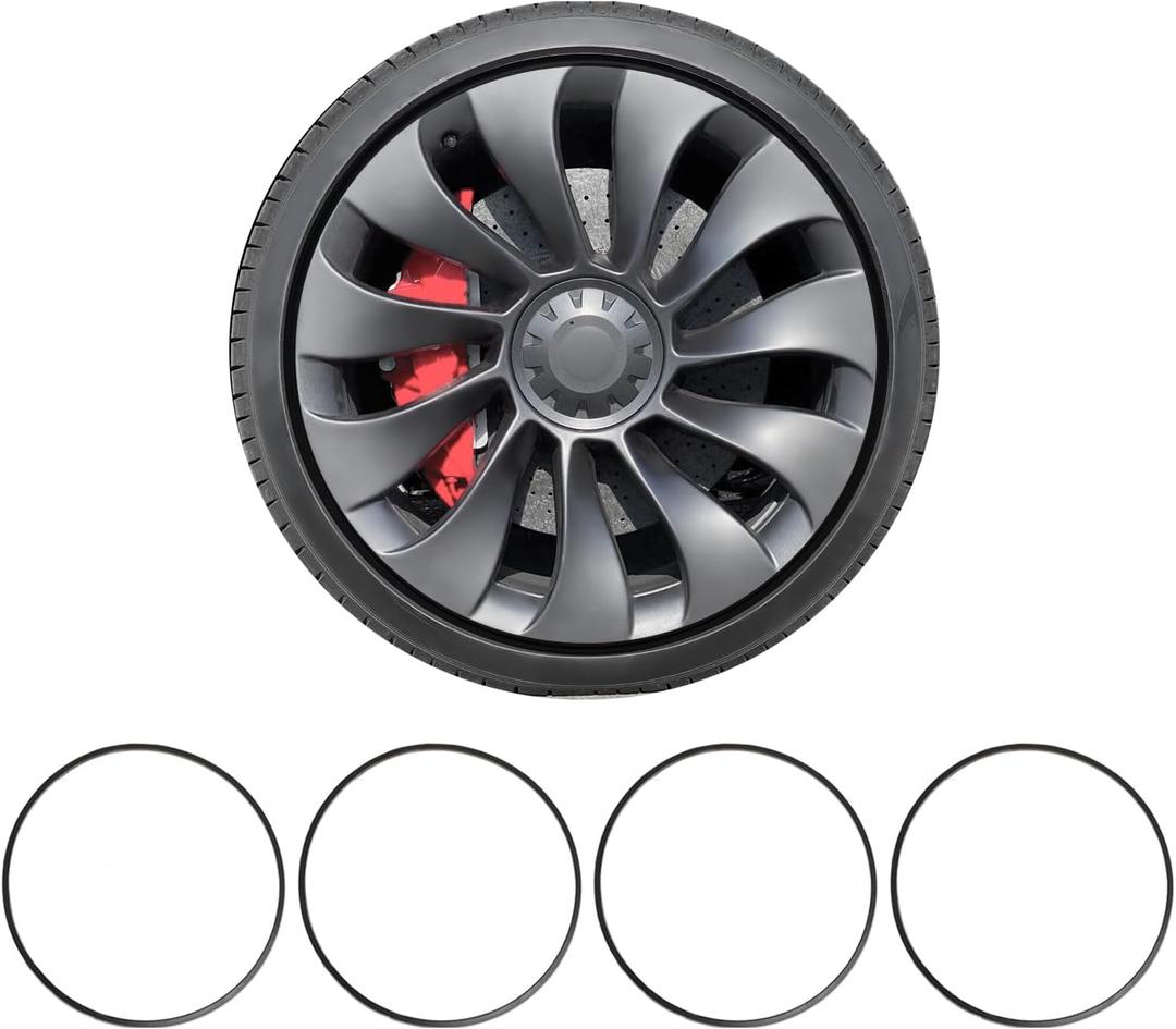 Automotive Alloy Wheel Rim Protector 21 Inch Alloy Rim Guards for Car Rims Compatible with Tesla Model 3 Model Y X S 21 Inch, Universal 21in
