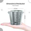 Colorlaza Small Metal Buckets with Handle 6 Pcs Galvanized Bucket Leak Proof & Rust Resistant 20 fl oz Capacity - Best for Party Dcor, Organizing & Decorating Classrooms (Silver, Small 4.3" Top)
