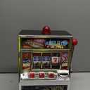 12.5" Large Play to Win Slot Machine Figurine - Black & Aluminum