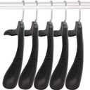 DEDU Suit Hangers for Men 20 Pack, Extra Wide Suit Hanger Non Slip Width 17.7", Thick Plastic Coat Hangers Black with Metal Hook