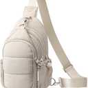 TOPEAST Sling Bag for Women, Anti-Theft Crossbody Bag with RFID Blocking & Water Bottle Holder for Travel, Water-resistant