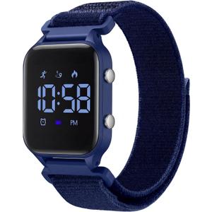L LAVAREDO Kids Digital Watches for Boys Girls,Sport Watch with Pedometer Stopwatch Vibration Alarm Nylon Band for Ages 5-13,No App Fitness Tracker Watch for Kids Teens Birthday Gifts
