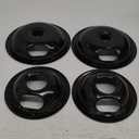 W10290350 W10290353 Black Porcelain Burner Drip Pans By AMI PARTS - Replacement for Whirl-pool Electric Range Cooktop - Includes 2 8-Inch and 2 6-Inch Pans