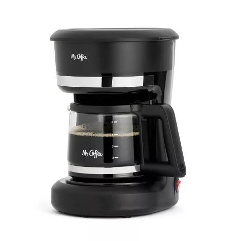 Mr. Coffee 5 Cup Switch Coffee Maker Black: Small Drip Coffee Machine, Electric, Paper Filter, 25 oz Capacity