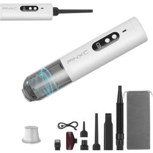 Mini Vacuum Cleaner Cordless 15000PA High Power,Handheld Car Vacuum, 5 in 1 Portable Vacuum for Car, Home & Pet Hair, Type-C Rechargeable, LED Display,Up to 30 Mins Runtime, Multi-Nozzles