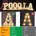Pooqla LED Marquee Letter Lights Sign, Light Up Alphabet Letter for Home Party Wedding Decoration C