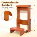 JoyPcsTable Prayer Kneeler Bench with Book Rest, Adjustable Height
