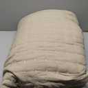 WDCOZY Beige King Size Quilt Bedding Sets with Pillow Shams, Tan Cream Lightweight Bedspread Coverlet, Quilted Blanket Thin Comforter Bed Cover, All Season Summer Spring, 3 Pieces, 104x90 inches (Deep Beige (White Cross Stitching))