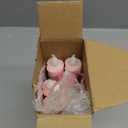 Baquler 6 Pcs Pastel Pink Flameless Taper Candle Twisted LED 9.65 Inch Taper Candles Battery Operated Spiral Candlesticks for Valentine Wedding Birthday Home Party Holiday Dinner Fireplace