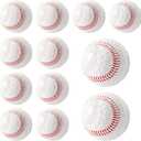 Baseballs 12 Pack Dimpled Baseballs, 9-Inch Pitching Machine Balls for Hand-Eye Coordination, Hitting and Fielding Practice