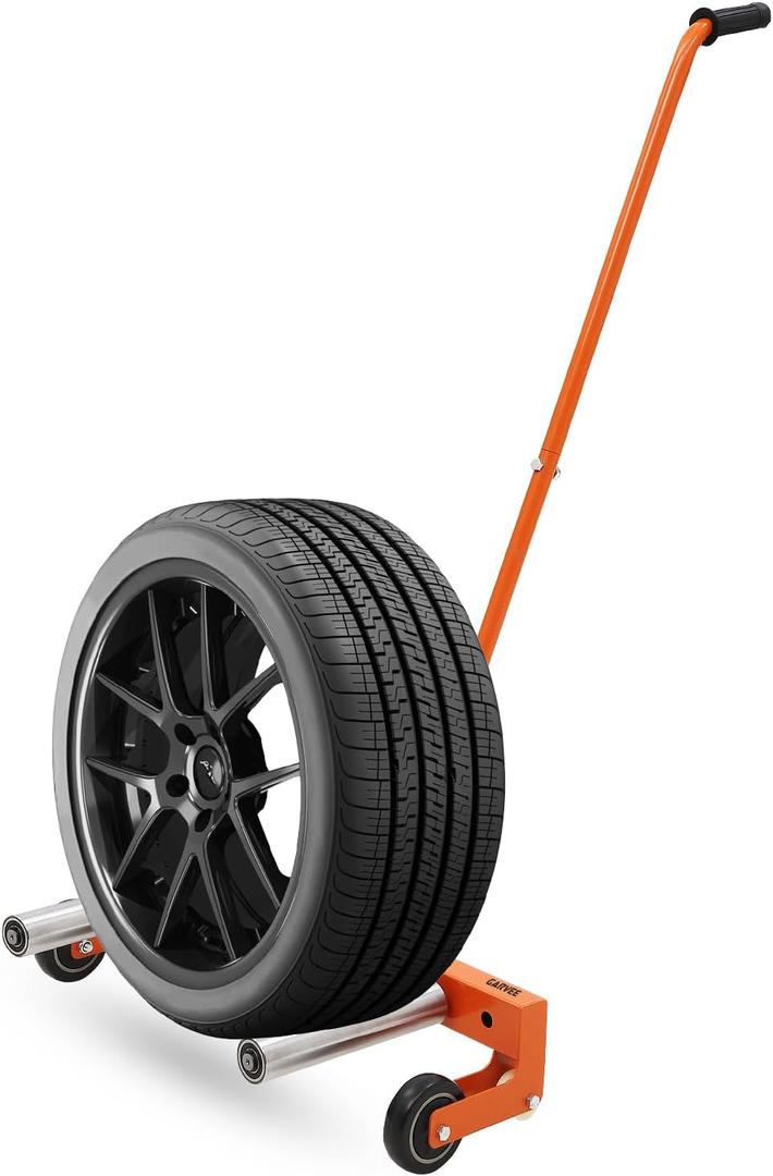 Garvee Tire Dolly Heavy Duty, Tire Dolly for Changing Tires, Adjustable Tire Wheel Dolly with 360 Rotatable Wheels, Tire Lifting Tool for Workshop, Garage, 350 LBS Capacity