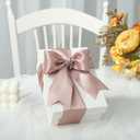 Dusty Rose Ribbon Double Face Satin Ribbon 2 Inch Thick Dusky Pink Ribbon for Wedding Bridal Bouquet Crafts- 25Yards