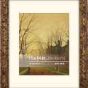 11x14 Rustic Gold Ornate Vintage Classic Picture Frame, With Mat for 8x10 Photo or Art, Real Glass Protection, Horizontal or Vertical Display