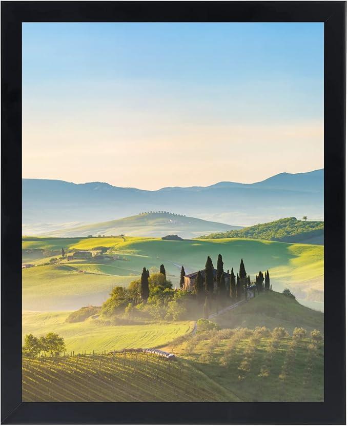 HUKONHEP 13x14 Black Picture Frames, Photos Frame with Plexiglass, Wall Gallery Photo Frames, Horizontal and Vertical for Wall Mounting, Home Office Decoration