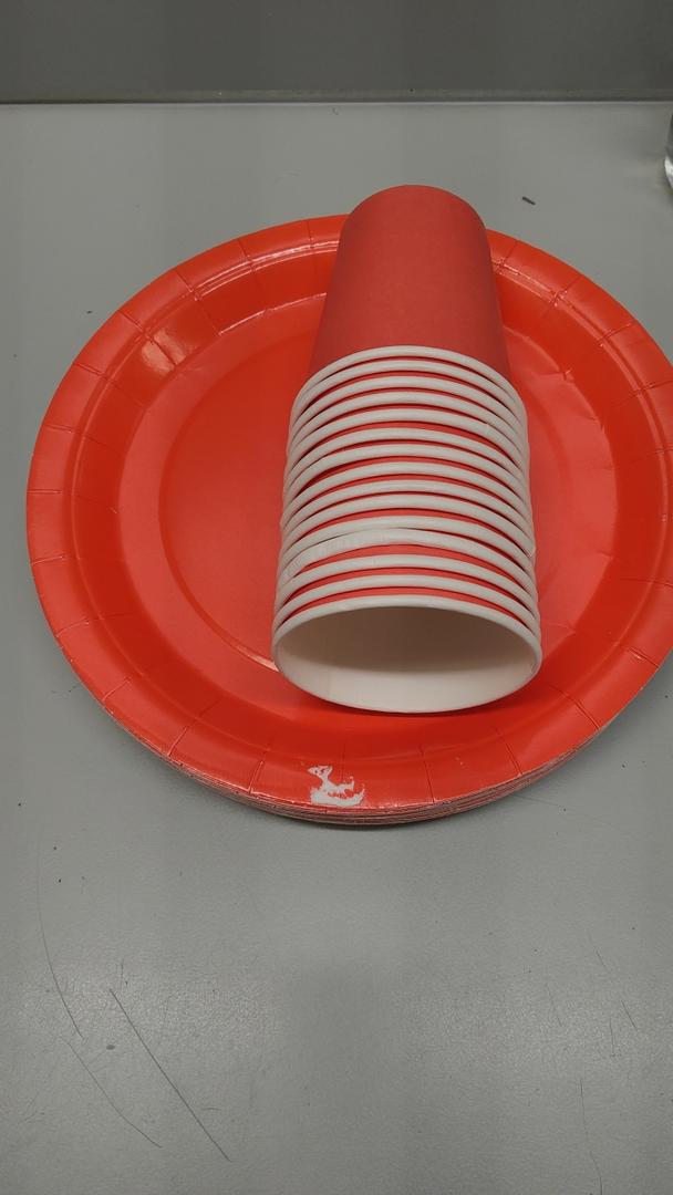 TWOWYHI 228PCS Red Party Supplies Set Include Paper Plates Cups Red Napkins Plastic Spoons Forks Knives for 30 Guests Disposable Party Dinnerware for Birthday Wedding Family Picnic