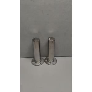 YaeMarine 2-Pack Heavy Duty Stainless Steel 316 Deluxe Rod Holders with Drain, Flush Mount Fishing Rod Pole Holders, 30 Degree /15 Degree/90 Degree