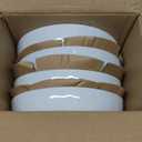 famiware Mars 4 Pieces Pasta Bowls Set, 8.5 inch Salad Bowls, Large Capacity, Bowl Sets with Brown Speckled, Microwave & Dishwasher Safe, White