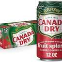 Canada Dry Cherry Gingerale Fruit Splash 12oz, Pack of 12