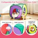Retro Shaw Cat Toys Pack 33Pcs, Interactive Kitten Toys for Indoor Kittens Cats, Collapsible Kitty Play Tunnel Tent Feather Wand Balls Bell Springs Mouse Kitty Toys for All Breeds 15.7 Inches