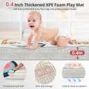 Noonkty 71x59 Foldable Foam Baby Play Mat for Floor, Babies Activity Tummy Time Playmat, Kids Non Toxic Foam Thick Play Mat for Baby, Toddlers, Waterproof & Anti-slip Crawling Mats,Rainbow,71x59x0.4
