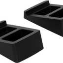 Monoprice Tilted Wedge Desktop Speaker Stands (Pair) for Small Sized Speakers, Anti-Vibration, 15 Degrees of Tilt, for Bookshelf Speakers and Studio Monitors