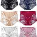 Women's Full Coverage Retro Lace Panties - French Style Comfort Underwear, No Ride Up, No Rolling Briefs, XL