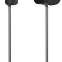 ynVISION.DESIGN Fixed Height Floor Stands Compatible with Sonos Era 100, Era 300 Speakers Pair - Surround Sound Speaker Stands with Built-In Cable Management, Sleek and Secure, 28.2 inches tall, Black