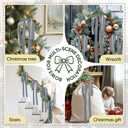 Artmag 6 Pcs Velvet Christmas Large Swag Bows 23.6x15.7 Inch Rustic Staircase Wreath Fireplace Vintage Bows for Christmas Tree Topper Holiday Indoor Outdoor Decor (Grey)