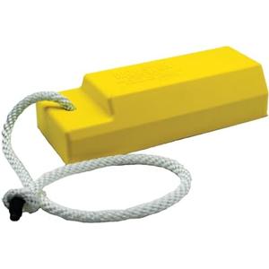 Checkers 21" Airplane Chocks, Aviation Wheel Chocks for Small to Mid-Sized Aircraft, One Tire Chock with Rope Lanyard, Durable Lightweight Urethane, Yellow, AC3521-S