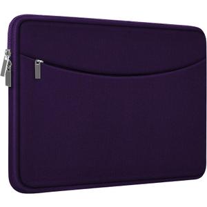 Laptop Case 14 inch, Shockproof Protective Laptop Cover Briefcase Carrying Computer Bag with Accessory Pocket Portable Computer Sleeve for 14" MacBook, HP, Dell, Lenovo, Acer, Dark Purple