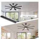 60'' Ceiling Fans with Lights - Modern Black Ceiling Fan Remote/APP Control, Dimmable, Quiet DC Motor Ceiling Fan for Indoor/Covered Outdoor