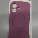 Miracase Compatible with iPhone 16 Case, [Soft Anti-Scratch Microfiber Lining], Compatible with MagSafe, Liquid Silicone Case Shockproof Drop Protection Phone Case for 16,Blackcurrant