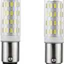2x Ba15d Sewing Machine LED Light 5 Watt Bulb B15 B15D Bayonet Base, T3/T4/C7/S6 Halogen Replacement Bulb, AC100V-240V, Daylight White 6000K, 50W Equivalent, Non-dimmable