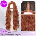 Eawwii Ginger Long Wavy Wig for Women, Pre-Cut HD Lace Natural Hairline, Glueless Middle Part, Synthetic Fiber for Daily and Party Use 26Inch