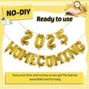15 Pcs Homecoming Decorations 2025 Homecoming Banner HOCO Sign 16 Inch Foil Balloons Banner for High School Dance Party 2025 Welcome Back to School Supplies Graduation Party Cheers(Gold)