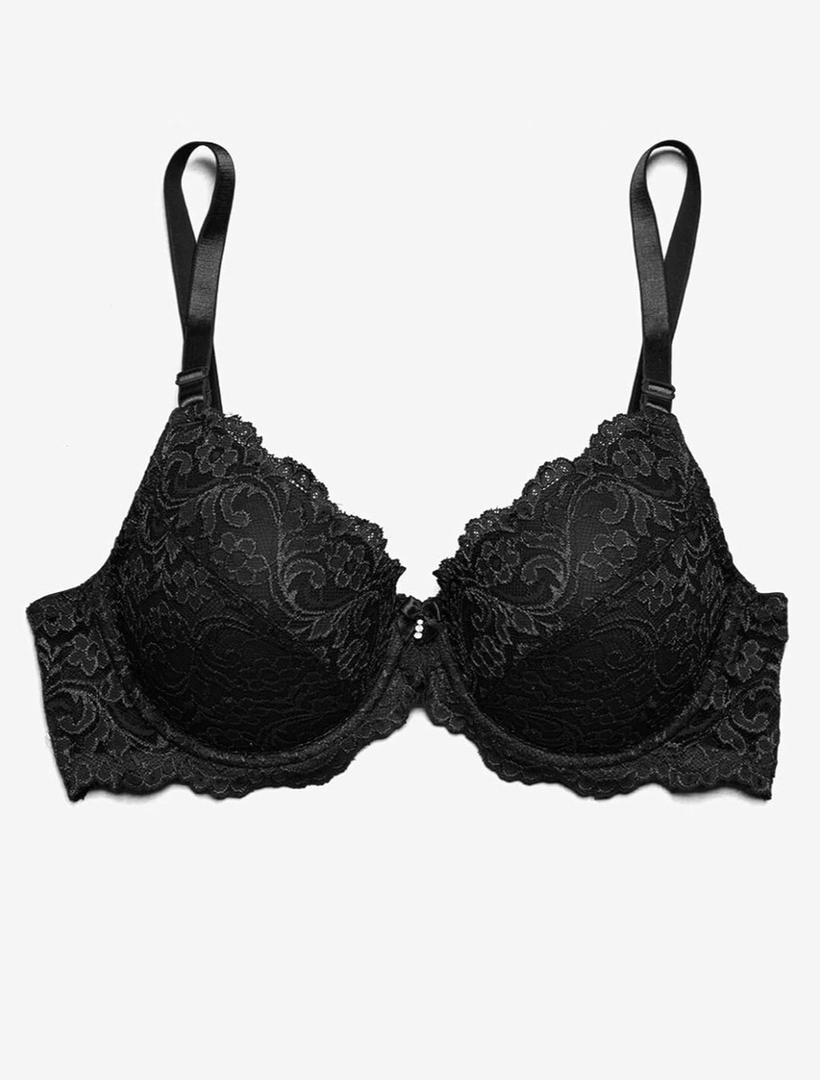 Women's Black Lace Bra, 36 D 