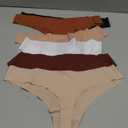 Seamless Thongs For Women V-waisted No Show Thong Seamless Panties Breathable Comfortable Underwear Womens 6-Pack (X-Large, Multicolored-a1-6pack)