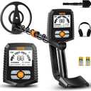 SUNPOW Metal Detector for Adults & Kids Easy to Use & Assemble, Lightweight & Fun for Family Activities Waterproof 8" Coil, 4 Modes, Bigger LCD Great Value Metal Detector Kit, MD13
