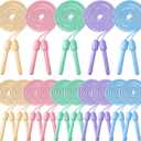 Aoriher Jump Rope 8.2 Feet Adjustable Fitness Skipping Jump Rope with Plastic Handles for Outdoor Exercise Sport Party Equipment, Assorted, Macaron Colors