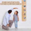 Garybank Solid Wood Growth Chart for Kids with Picture Frames, Height Measurement Ruler Milestone Markers, Foldable Kids Height Wall Chart, Christmas Keepsake Gift for Toddler Boy Girl Room Wall Decor