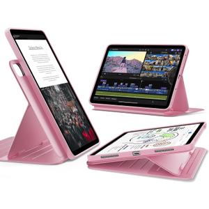 ESR for iPad Air 11 Inch Case M4/M3/M2 (2026/2025/2024), iPad Air 5th/4th Gen Case (2022/2020) 10.9 Inch, Removable Magnetic Cover, Adjustable Portrait/Landscape Stand, 9 Standing Angles, Pink