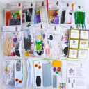 Winlyn 24 Sets Halloween Crafts Kits Fall Crafts DIY Craft Stick Halloween Ornaments Decorations Art Set Jack-O-Lantern Ghost Foam Stickers Arts and Crafts for Kids Classroom Activities Party Favors