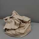 Topfinel Beige Blackout Curtains & Drapes 84 Inch Length, Cream Pinch Pleat Full Flax Linen Burlap Soundproof Curtains with Hooks Rings for Bedroom Living Room Track System 2 Panels Set, Tan