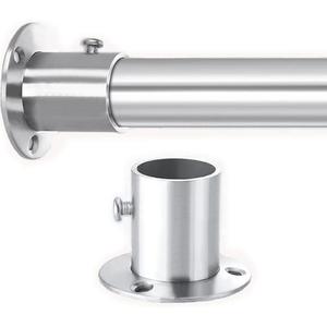 39"Closet Rod, (1-1/4") Dia32mm.304 stainless steel heavy duty Closet Rod,with 2 flange sockets closet rods(39inch,1 Rod)