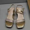 DREAM PAIRS Girls Sandals Open Toe Low Block Chunky Heels Sandals Party Dress Pumps Shoes for Little Big Kid,Size 2 Little Kid,Gold,KKUMHS2504