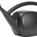 Root & Vessel 2 Gallon Watering Can Outdoor, Made in USA, Large Fill Hole & Long Spout & Handle for Ease of Use, Removable Nozzle, Outdoor & Indoor Use, Black