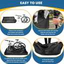 Bike Travel Bag,Heavy Duty 840D Transport Bicycle Storage Carry Bag with Strong Webbing,Portable Folding Cycling and Bicycle Bags Bike Suitcase Waterproof for Airplane Shipping