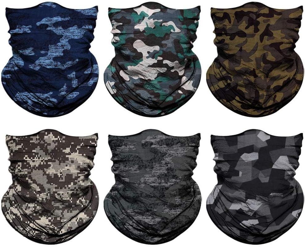 Neck Gaiter for Men Women Headwear Bandana Head Wrap Face Scarf Mask Cover Warmer Balaclava-Seamless & Versatile (A-1-classic Camo 1)