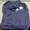 Aelfric Eden Hoodies Y2k Star Oversized Graphic Hoodies Aesthetic 90s Crewneck Sweatshirt Long Sleeve Pullover Tops Navy Blue